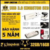 USB 3.0 Kingston 32GB/16GB DataTraveler SE9 – Vỏ thép nguyên khối – Chịu va đập – Kháng nước – CHÍNH HÃNG – BH 5 năm
