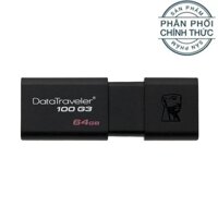 USB 3.0 Kingston DataTraverler 100 G3 64 GB 100MB/s - Hãng Phân Phối Chính Thức