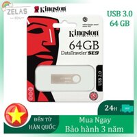 USB 3.0 Kingston DTSE9 64GB - Chất liệu kim loại - Bảo hành 3 năm