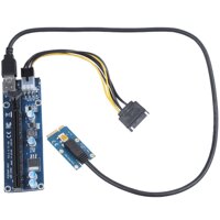 Usb 3.0 Mini Pci-E To Pcie Pci Express 1X To 16X Extender Riser Card Adapter Sata 6Pin 60Cm Power Cable For Bitcoin Btc Mining