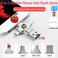 Usb 3.0 OTG HP 4 Trong 1 1TB 512GB 256GB 64GB Cho ĐiệN ThoạI MáY TíNh BảNg / Android / PC