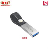 USB 3.0 OTG SanDisk iXpand 64GB dành cho Iphone / Ipad (Bạc) LazadaMall