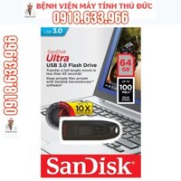 USB 3.0 SanDisk Ultra CZ48 64GB 100MB/s (Đen) - BVMTTD