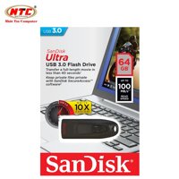 USB 3.0 SanDisk Ultra CZ48 64GB 100MB/s (Đen)