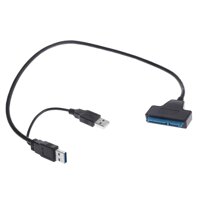 USB 3.0 to SATA 22Pin Adapter Y-Cable with USB Power Cable for 2.5 HDD SSD