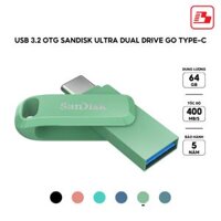 USB 3.1 OTG Sandisk Ultra Dual Drive Go Type-C SDDDC3 64GB 400MB/s SDDDC3-064G-G46AG màu xanh Absinthe - Bảo hành 5 năm