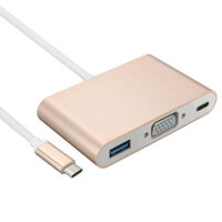 USB 3.1 type C to VGA Converter Monitor USB 3.0 Type C Female Charger Adapter for Macbook