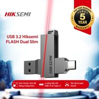 USB 3.2 OTG Hiksemi E307C U3 32GB 32-64-128-256GB (Có 2 Đầu USB 3.2 và USB Type-C) - Hàng Chính Hãng BH 5 Năm