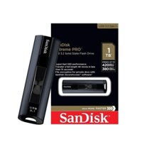 USB 3.2 SanDisk Extreme Pro CZ880 128GB/ 256GB/ 512GB / 1TB đọc 420MB/s ghi 380MB/s (Đen)