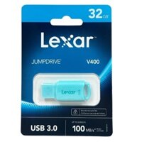 USB 32G Lexar JumpDrive V400 Chuẩn USB 3.0, Tốc độ đọc 100Mb/s. Chính hãng Bảo Hành 24 Tháng (USB 3.1 Gen 1)