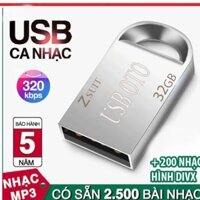 USB 32G PHÁT NHẠC CHẤT LƯỢNG CAO 2400 BÀI NHẠC MP3 & 200 VIDEO DIVX CHO XE Ô TÔ
