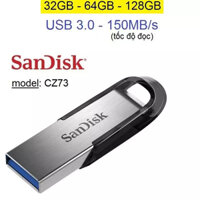 USB 32GB/ 64GB/ 128GB Sandisk ultra Flair usb 3.0 flash drive tốc độ đọc 150MB/s vỏ kim loại (CZ73)