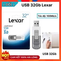 USB 32Gb Lexar Jump Drive V100 Chính hãng - USB 3.0 up to 100MB/s read - Bảo mật dữ liệu cao và an toàn - BH 1 năm