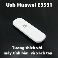 USB 3G E3531 DCOM 3G HUAWEI E3531 ĐA MẠNG TỐC ĐỘ 21.6MB CHẠY CỰC ỔN ĐỊNH, GIÁ RẺ NHẤT