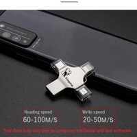 Usb 4 Trong 1 OTG USB Flash Drive USB đa năng cắm điện thoại máy tính 64GB kingston