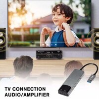 USB 6-in-1 External Optical Sound Card - 5.1 Channel Audio for Enhanced Sound Quality