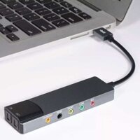 "USB 6-in-1 External Optical Sound Card - 5.1 Channel Audio for Enhanced Sound Quality" Sound Cards