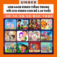 USB 64G VIDEO NHẠC THIẾU NHI, PHIM HOẠT HÌNH NỔI TIẾNG, USB HỌC TIẾNG TRUNG, USB TẮM NGÔN NGỮ TIẾNG TRUNG