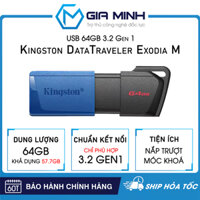 USB 64GB Kingston DataTraveler Exodia M - Chuẩn Kết Nối 3.2 Gen1 - DTXM/64 - Bảo Hành 60 Tháng