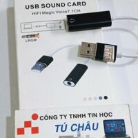 USB âm thanh 3.5 ly (4 điểm cực) / USB Sound Card HIFI Magic Voice 7.1