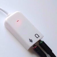 USB Âm Thanh 7.1 2 Jack Cắm Tai Nghe Màu Trắng Loại Tốt - Giá Siêu Rẻ