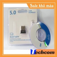 USB Bluetooth 5.0 CSR cho máy tính laptop tạo kết nối không dây LOẠI TỐT bắt sóng cực khỏe mét tặng đĩa cài