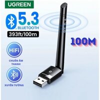 Usb Bluetooth Ugreen 5.3 khoảng cách 100m 7 thiết bị Ăng ten Bluetooth 5.4 cho Pc Laptop 90225 15610