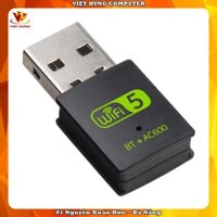 USB Bluetooth WIFI hai trong một, WIFI 2 băng tần kép 600Mbps 2.4g/5g + BlueTooth 5.0