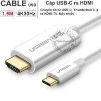 USB C ra HDMI 4K 30Hz 1.5 mét Ugreen MM121 30841 - Thunderbolt 3 to HDMI 4K@30Hz