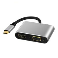 Usb C To Hdmi Vga Adapter Type-C To Hdmi+Vga+Usb3.0+Pd3.0 for Mackbook Pro