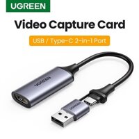 USB Capture HDMI, live streaming 1080P HDMI to USB 2.0, Type-C Ugreen 40189 cao cấp