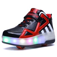 USB Charging Shoes Roller Shoes Girls Roller Skate Shoes Boys Sneakers Kids LED Light up Wheels Shoes for Kids Best Gifts