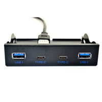 USB-C&USB3.0 Hub 2 Port USB3.0+2 Port USB3.1 Type-C Front Panel to Motherboard 20 Pin Connector Cable for 3.5 inch Flopp