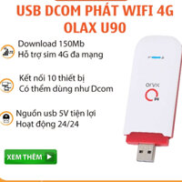 Usb Dcom Phát Wifi 3G 4G OLAX U90 VEMO MF90 H779 HICO3 150Mb Usb Phát Wifi Từ Sim