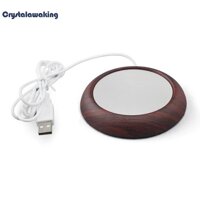 USB Di Động Vân Gỗ Ấm Chén Nhiệt Đồ Uống Uống Cốc Thảm Cốc Coaster