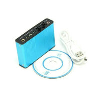 USB điều khiển âm thanh Card Sound box 5.1 (Xanh)