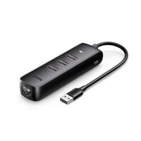 USB hub 2.0 sang 3 * USB 2.0 + Lan 10/100 hỗ trợ nguồn 5v Mbps nhựa ABS Ugreen 20984