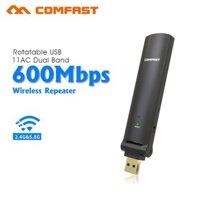 USB khuếch đại wifi Comfast CF-WR370AC, màu đen, chip RTL8881AM 600 Mbps