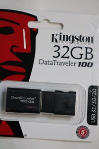 USB Kingston DataTraveler 100 G3 32GB USB 3.0 (DT100G3/32GBFR) Tem SPC