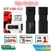 Usb Kingston DT100G3 dung lượng 64gb 32gb 16gb ,USB 3.1/3.0 tốc độ cao 100 MB/s, có nắp trượt - Bảo Hành 5 Năm