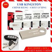 Usb Kingston SE9 2.0 Chính Hãng 128Gb 64Gb 32Gb 8Gb 4Gb thiết kế nhỏ gọn vỏ kim loại chống nước lưu trữ sao chép coppy dữ liệu nhanh chóng bảo hành 2 năm.