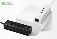 USB Lan tích hợp Hub USB 2.0 3 cổng Ugreen 30301 ( đen ), 30299 ( trắng ) chính hãng