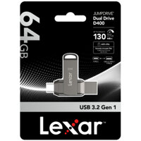 USB LEXAR JumpDrive D400 64GB BL Titanium, USB 3.2