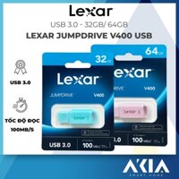 USB Lexar JumpDrive V400 32GB/ 64GB/ 128GB, Chuẩn USB 3.0, Tốc độ đọc 100Mb/s, Chính hãng