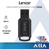 USB Lexar JumpDrive V400 64GB  128GB, Chuẩn USB 3.0, Tốc độ đọc 100Mbs - Hàng chính hãng - 32GB