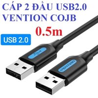 USB Male ra USB male  Cáp dữ liệu 2 đầu USB 2.0 Vention COJBD  Hàng chính hãng - 0.5m