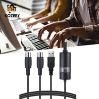 Usb MIDI Cáp Adapter Nhạc Cụ Dây Bộ Khuếch Đại Âm Thanh Âm Nhạc Bánh Răng Bàn Phím Adapter Dây Cáp Nối Dài Âm Thanh