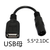 Usb Nữ sang dc5.5 * 2.1 Nữ Cáp Chuyển Đổi Nguồn Năng Lượng Mặt Trời Sạc Điện Thoại Di Động Cáp Chuyển Đổi Đầu dc Tương Tác