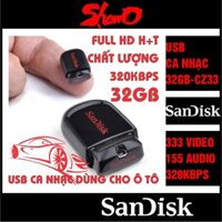 USB ô tô, USB ca nhạc 32GB ( Hình và tiếng ) – Sẵn 333 video ca nhạc + 155 File nhạc tiếng