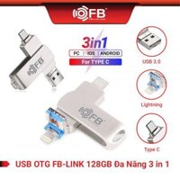 USB OTG FB-LINK 128GB Đa Năng 3 in 1 (Type-C/Lightning/USB 3.0)